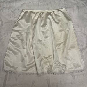 cream slip skirt